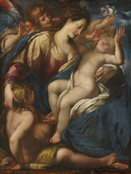 Maria mit Kind, dem Johannesknaben und einem Engel
