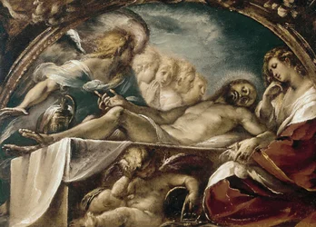 Il Cristo morto con angeli