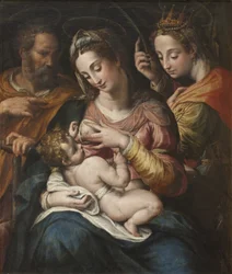La Sacra Famiglia con Santa Caterina, c.1600