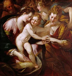 Il matrimonio mistico di Santa Caterina, c. 1616-1618