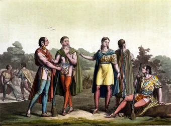 Gli indiani del Canada (gli Acadiani) in 