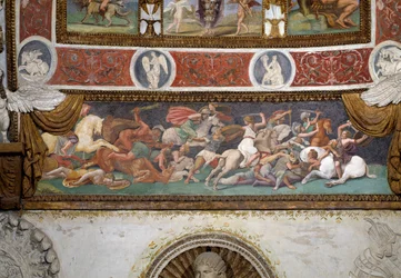 Camera delle Aquile (dettaglio del fregio raffigurante la battaglia tra Greci e Amazzoni)