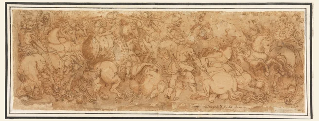 Disegno, scena di battaglia, 1524-46