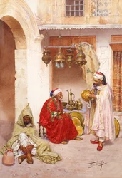Nel Souk (acquerello e matita su carta)