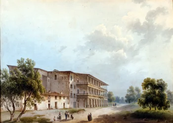 Milano, Villa Simonetta. Dipinto di Alinovi. Stendhal ribattezzò Angela Pietragrua Lady Simonetta. Museo Milano, Milano