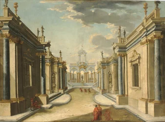 Fantasia architettonica con le figlie di Minia dalle "Metamorfosi" di Ovidio