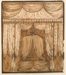 Disegno, prospetto di una nicchia da letto, 1790 ca.