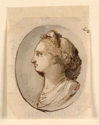 Ritratto busto di una donna classica