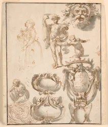 Foglio con schizzi