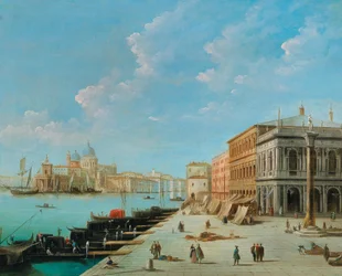 Il Molo, guardando verso la Zecca con la colonna di San Teodoro