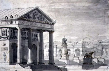 Scenografia neoclassica, c.1825