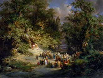Messa cristiana primitiva nella foresta