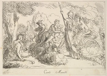 Dei e dee in un paesaggio, 1740-1802