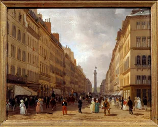 Vista della rue de la Paix a Parigi