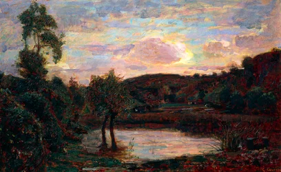 Tramonto in Engadina, di Giuseppe Carozzi (1864-1938)
