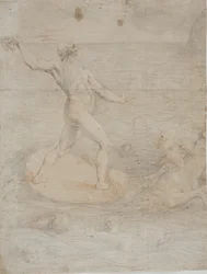 Nettuno calma i venti della tempesta che ha disperso le navi di Enea