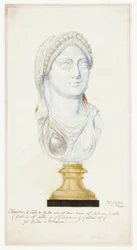 Testa di Cleopatra in agata
