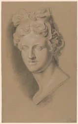Studio accademico di un busto femminile classico