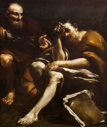 Democrito ed Eraclito, 1730 (olio su tela)