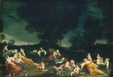 Cupidi Disarmano Ninfe Addormentate