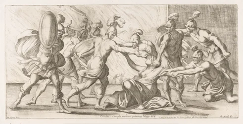 I Greci trascinano Cassandra fuori dal tempio (Omzwervingen van Aeneas)