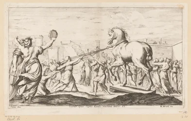 Il cavallo di Troia viene portato dentro
