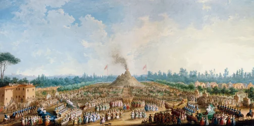 Celebrazione alle Cascine in onore di Ferdinando III, Il vulcano