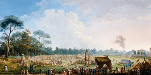 Celebrazione alle Cascine in onore di Ferdinando III, Giochi nel prato della Grande Quercia