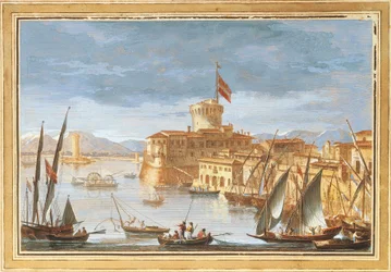 Veduta del porto di Livorno