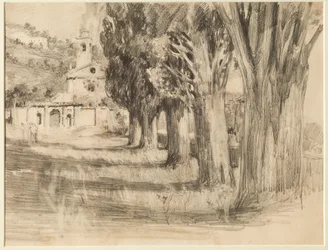 Paesaggio con una chiesa