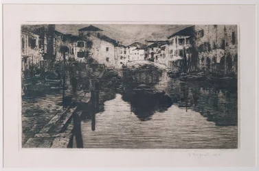 Il canale del mercato del pesce a Chioggia