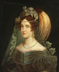 Ritratto di Maria Cristina di Savoia 1812-1836, Regina delle Due Sicilie, 1830