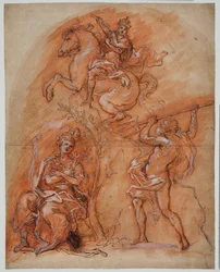 Allegoria con un monumento equestre, Minerva e Nettuno