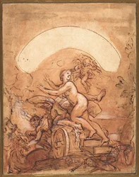 Tentativo di Aurora con il tempo interrotto, 1700 circa (gouache su carta)