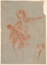 Disegno, studi di braccia, mani e panneggi di un lutto, fine XVIII secolo