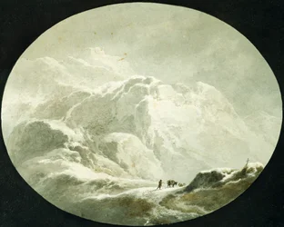 Passo alpino innevato