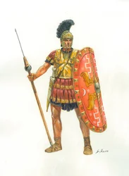 Antica Roma: un soldato della Guardia pretoriana - Illustrazione di Giuseppe Rava