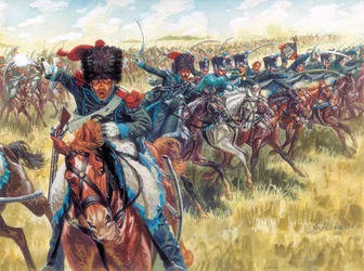 Primo Impero: 16º Reggimento di Cacciatori a Cavallo della Grande Armée - Illustrazione di Giuseppe Rava