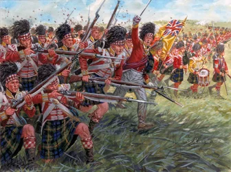 Primo Impero: la carica della fanteria scozzese alla Battaglia di Waterloo