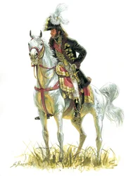 Primo impero: "Ritratto di Joachim Murat (1767-1815) nel 1805" Primo impero: Joachim Murat (1767-1815) nel 1805 - Illustrazione di Giuseppe Rava