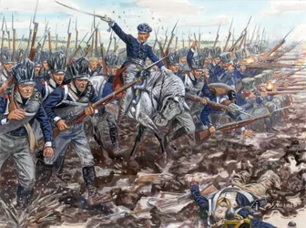 Primo Impero: avanzata della fanteria prussiana nel 1813