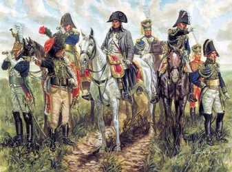 Ritratto di Napoleone I (1769-1821) e il suo stato maggiore