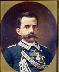 Umberto I (1844-1900). Dipinto di G. Riva. Museo del Risorgimento. Milano