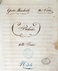 Prima pagina della partitura originale dell