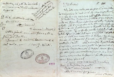 Lettera manoscritta di Giuseppe Verdi all