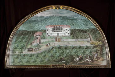 Veduta di Villa La Peggio vicino a Firenze, Italia