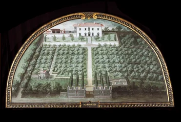Veduta di Villa di Marignolle vicino a Firenze, Italia