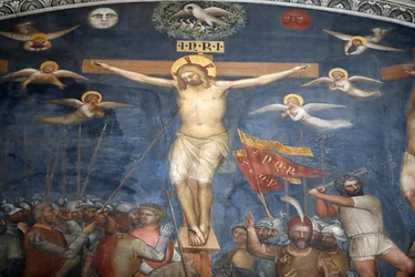 Il Battistero di Padova. Affreschi del soffitto del XIV secolo di Giusto de Menabuoi. Padova. Italia. (foto)