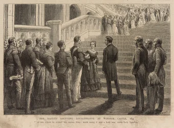 La regina Vittoria riceve il re Luigi Filippo al Castello di Windsor