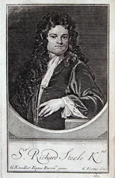 Ritratto di Richard Steele, frontespizio di 